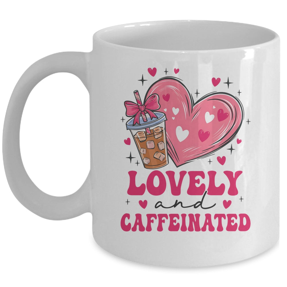 To Be Lovely And Caffeinated Valentine's Day Coffee Heart Mug | teecentury