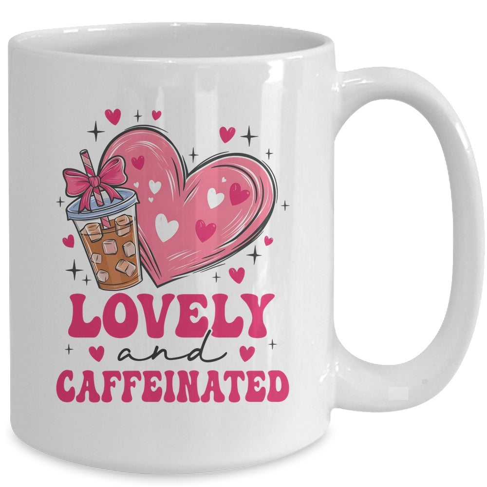 To Be Lovely And Caffeinated Valentine's Day Coffee Heart Mug | teecentury