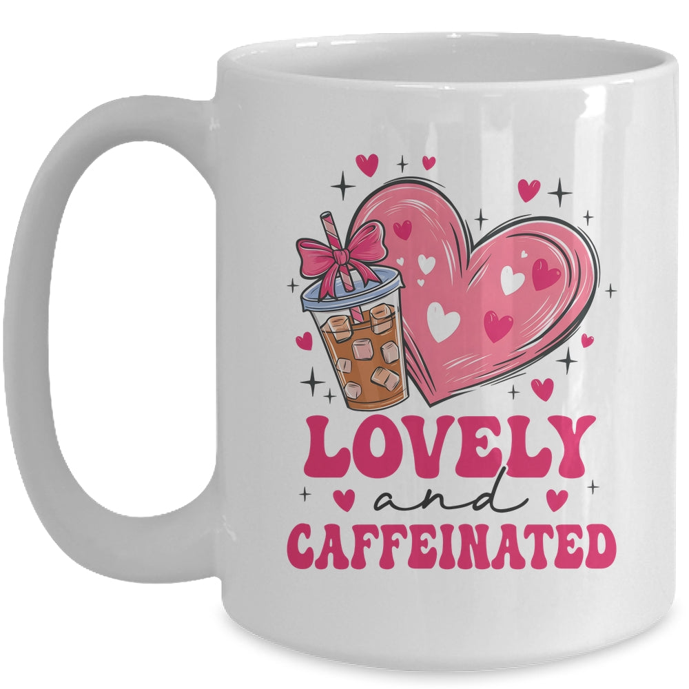 To Be Lovely And Caffeinated Valentine's Day Coffee Heart Mug | teecentury