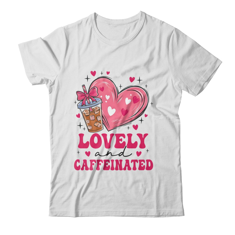 To Be Lovely And Caffeinated Valentine's Day Coffee Heart Shirt & Sweatshirt | teecentury