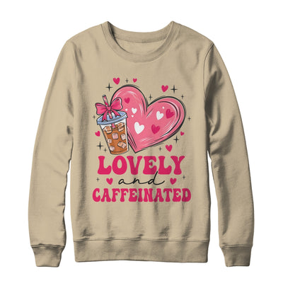To Be Lovely And Caffeinated Valentine's Day Coffee Heart Shirt & Sweatshirt | teecentury