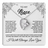Forever Love Necklace 14K White Gold Finish | 1 | To My Niece Necklace From Aunt Uncle Never Forget That I Love You Niece  Birthday Christmas Gift Box Message Card | teecentury.myshopify