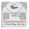 Interlocking Hearts Necklace Stainless Steel & Rose Gold Finish | 1 | To My Niece Necklace From Aunt Uncle Never Forget That I Love You Niece  Birthday Christmas Gift Box Message Card | teecentury.myshopify