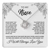 Love Knot Necklace 14K White Gold Finish | 1 | To My Niece Necklace From Aunt Uncle Never Forget That I Love You Niece  Birthday Christmas Gift Box Message Card | teecentury.myshopify
