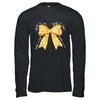 Together We Fight Coquette Bows Gold Ribbon Childhood Cancer Shirt & Hoodie | teecentury