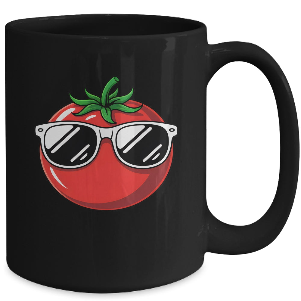 Tomato With Sunglasses Funny Tomatoes Boys Girls Kids Mug | teecentury