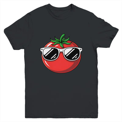 Tomato With Sunglasses Funny Tomatoes Boys Girls Kids Youth Shirt | teecentury