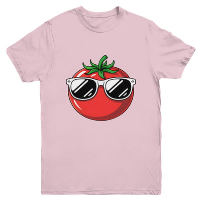 Tomato With Sunglasses Funny Tomatoes Boys Girls Kids Youth Shirt | teecentury