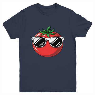 Tomato With Sunglasses Funny Tomatoes Boys Girls Kids Youth Shirt | teecentury