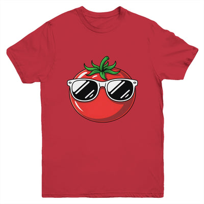Tomato With Sunglasses Funny Tomatoes Boys Girls Kids Youth Shirt | teecentury