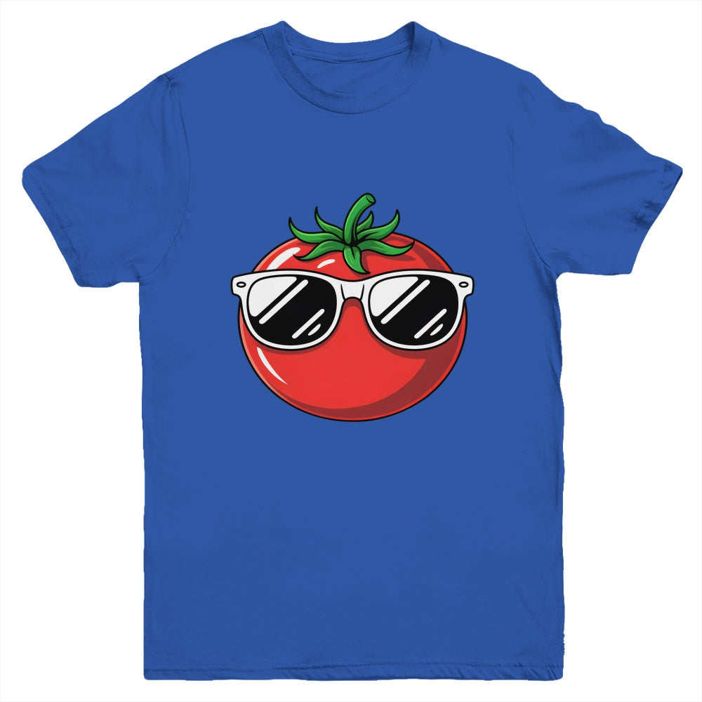 Tomato With Sunglasses Funny Tomatoes Boys Girls Kids Youth Shirt | teecentury