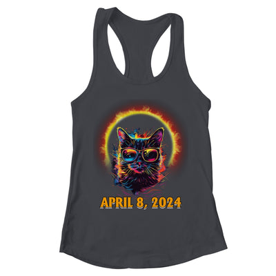 Total Solar Eclipse 2024 Cat In Astronomy Glasses Shirt & Tank Top | teecentury