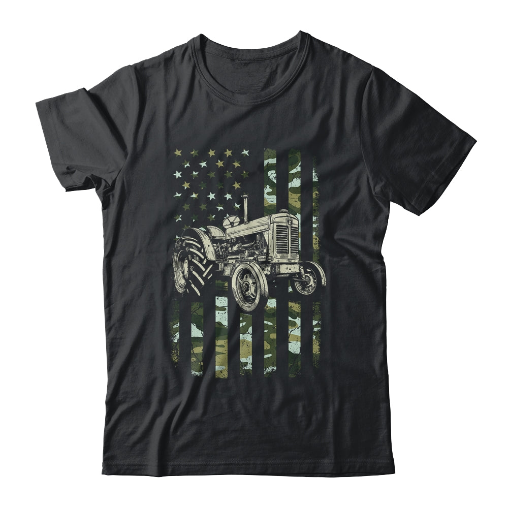 Tractor USA Flag Design For Patriotic Farmer Farming Lover Shirt & Hoodie | teecentury