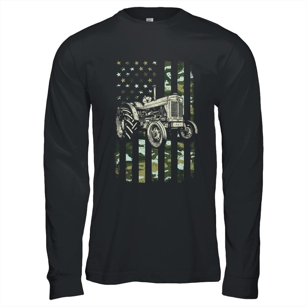 Tractor USA Flag Design For Patriotic Farmer Farming Lover Shirt & Hoodie | teecentury