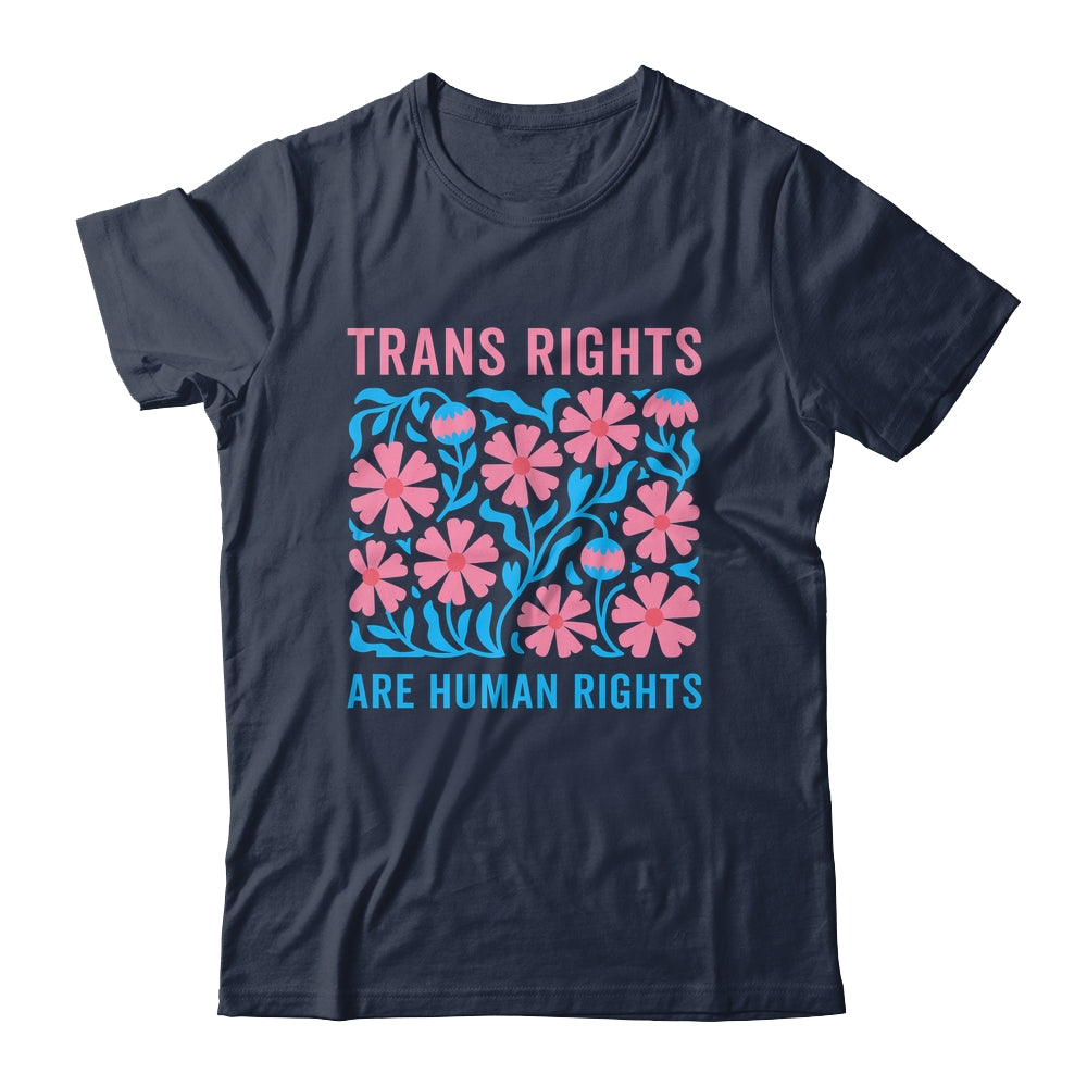 Trans Rights Are Human Rights Floral LGBTQ Pride Transgender Shirt & Hoodie | teecentury