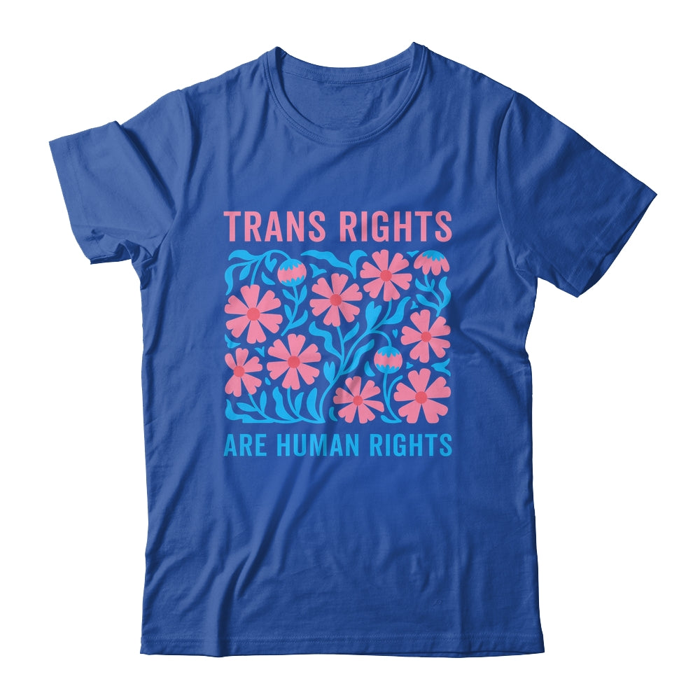 Trans Rights Are Human Rights Floral LGBTQ Pride Transgender Shirt & Hoodie | teecentury