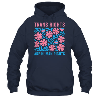 Trans Rights Are Human Rights Floral LGBTQ Pride Transgender Shirt & Hoodie | teecentury