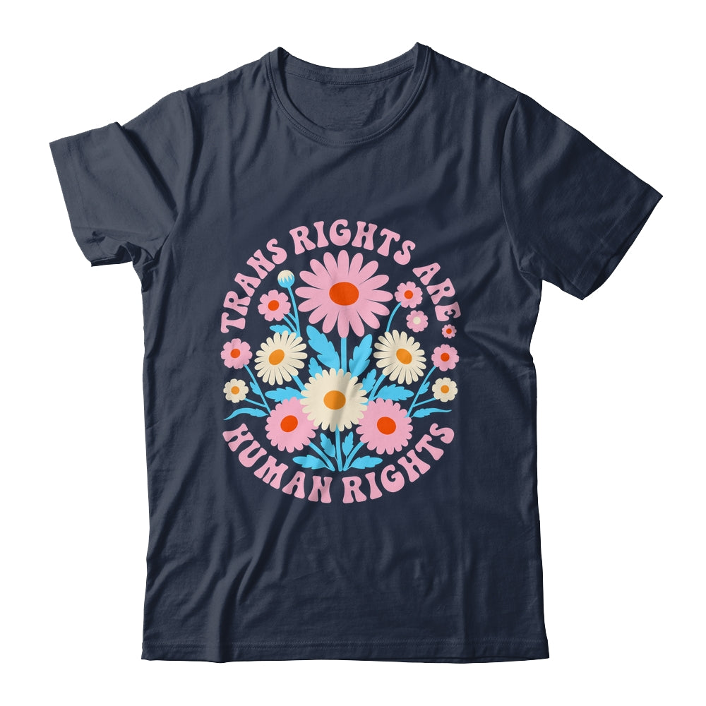 Trans Rights Are Human Rights LGBTQ Pride Transgender Floral Shirt & Tank Top | teecentury