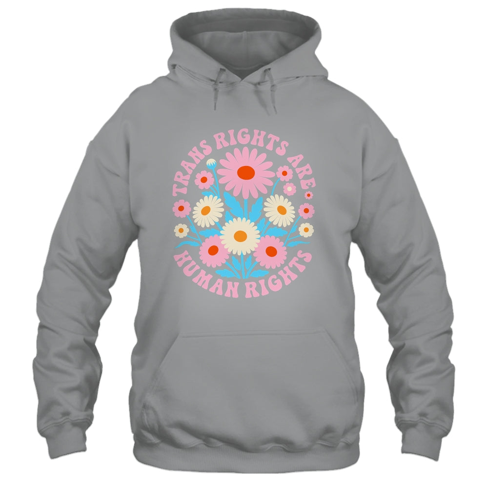 Trans Rights Are Human Rights LGBTQ Pride Transgender Floral Shirt & Tank Top | teecentury