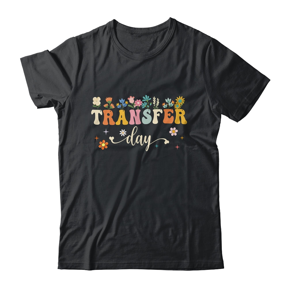 Transfer Day IVF Transfer Day Couple Mom Dad Flowers Shirt & Tank Top | teecentury