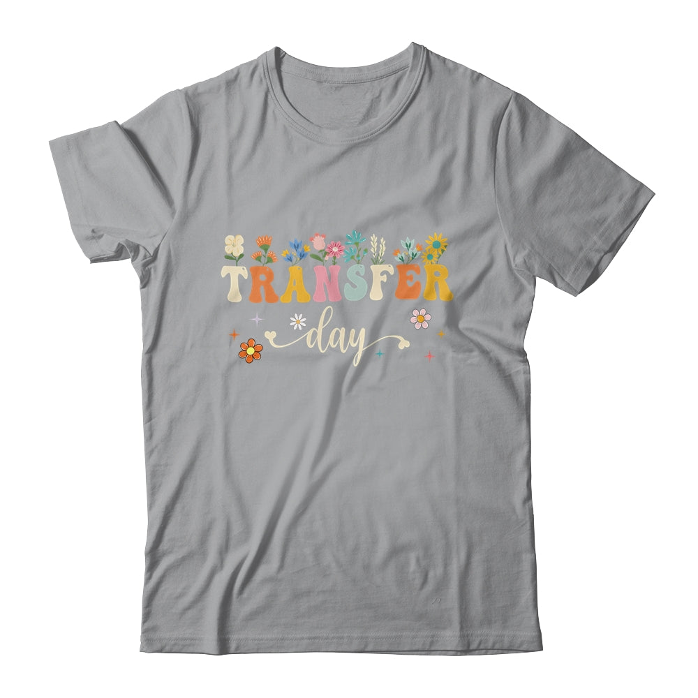 Transfer Day IVF Transfer Day Couple Mom Dad Flowers Shirt & Tank Top | teecentury