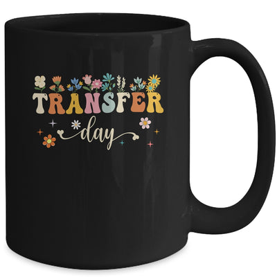 Transfer Day IVF Transfer Day Couple Mom Dad Flowers Mug | teecentury