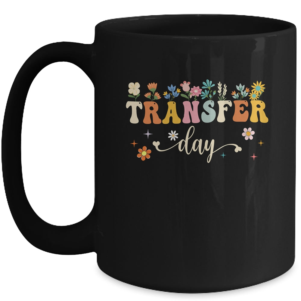 Transfer Day IVF Transfer Day Couple Mom Dad Flowers Mug | teecentury