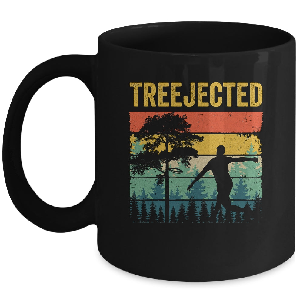 Treejected Funny Disc Golf Discs Hit Stupid Trees Vintage Mug | teecentury
