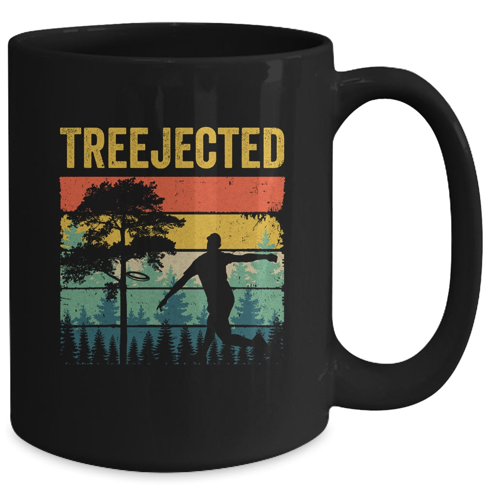 Treejected Funny Disc Golf Discs Hit Stupid Trees Vintage Mug | teecentury