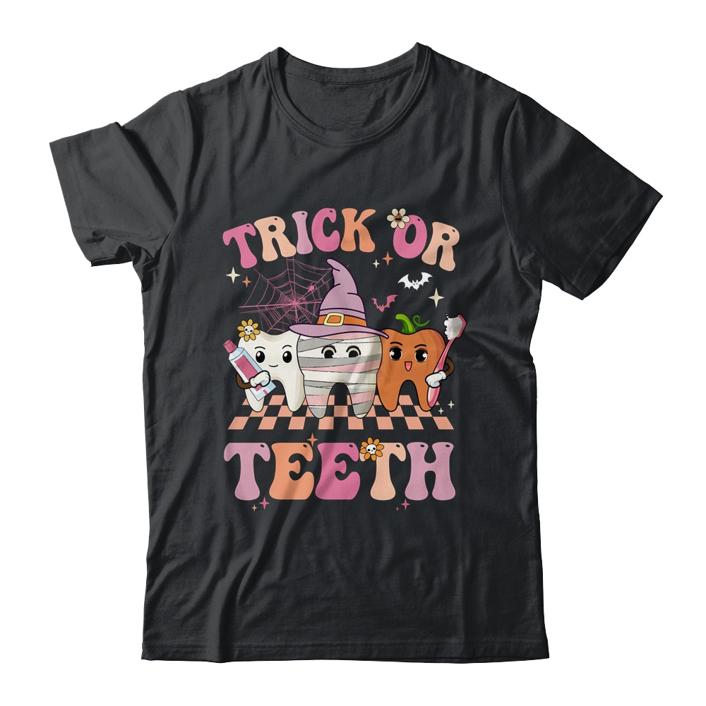 Trick Or Teeth Funny Dental Halloween Hygienist Assistant Shirt & Sweatshirt | teecentury