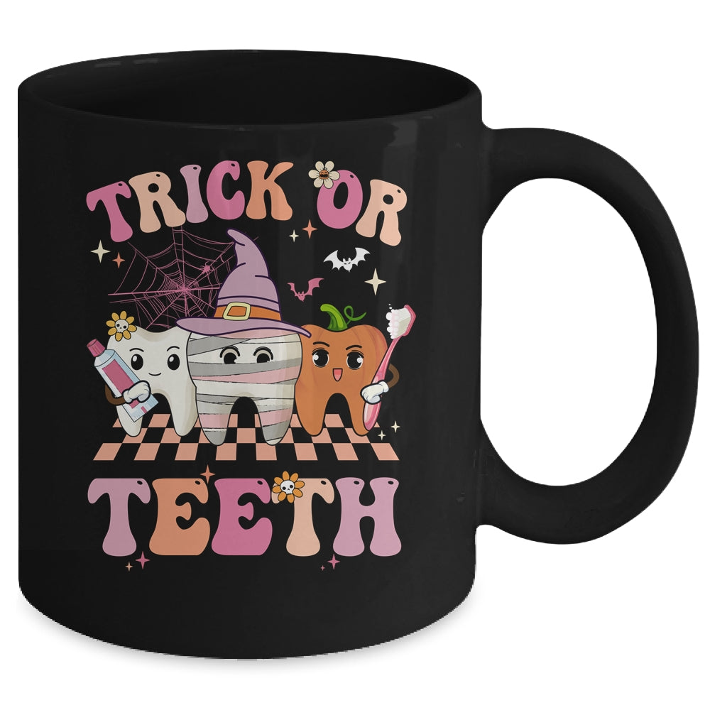 Trick Or Teeth Funny Dental Halloween Hygienist Assistant Mug | teecentury