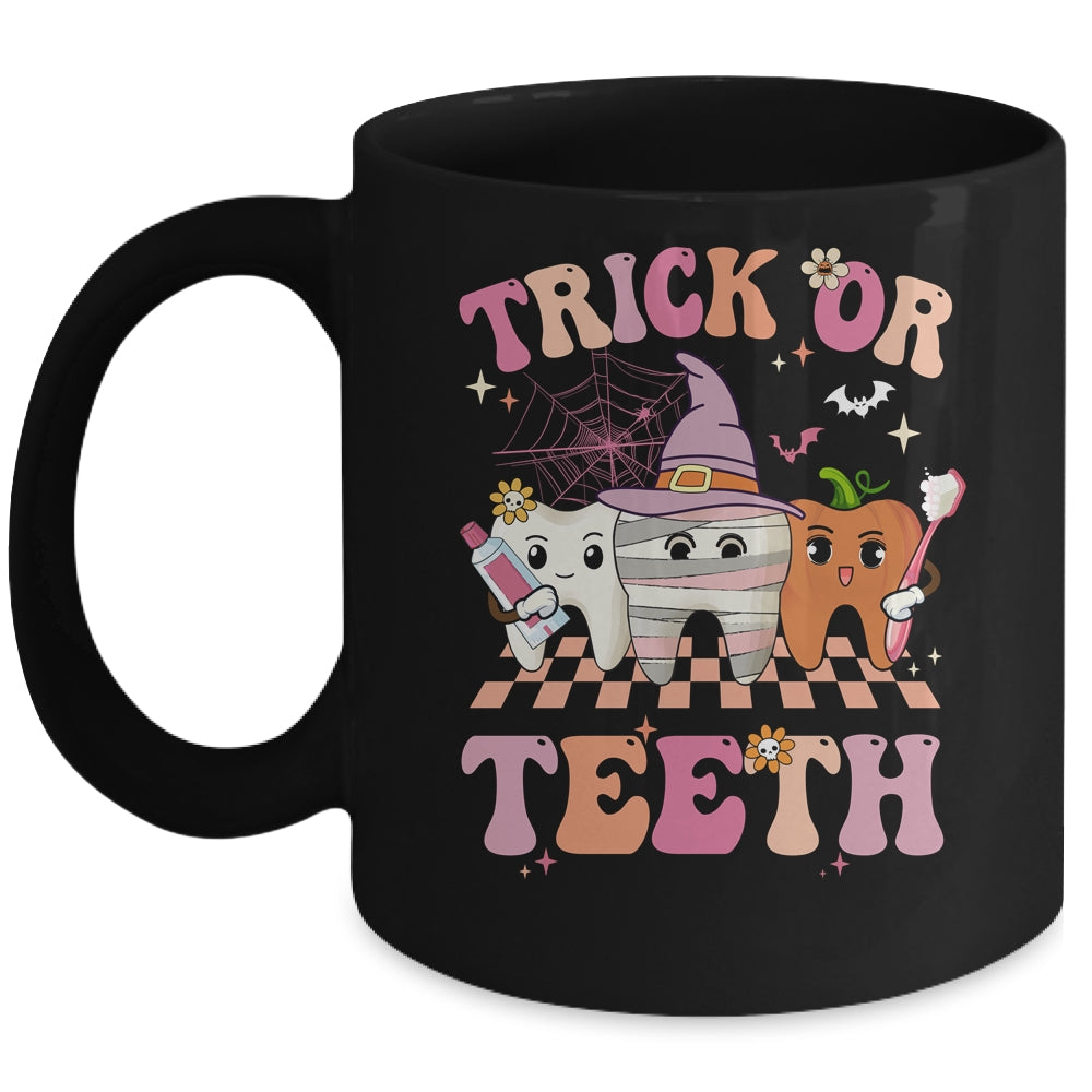 Trick Or Teeth Funny Dental Halloween Hygienist Assistant Mug | teecentury