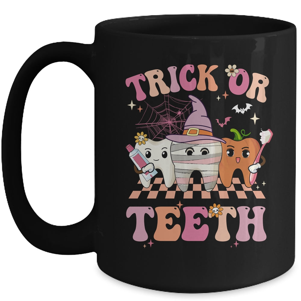 Trick Or Teeth Funny Dental Halloween Hygienist Assistant Mug | teecentury