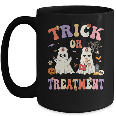 Trick Or Treatment Cute Ghost Paramedic Halloween Nurse Mug | teecentury