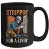 Trippin' For A Livin' Funny Skeleton Electrician Lover Mug | teecentury