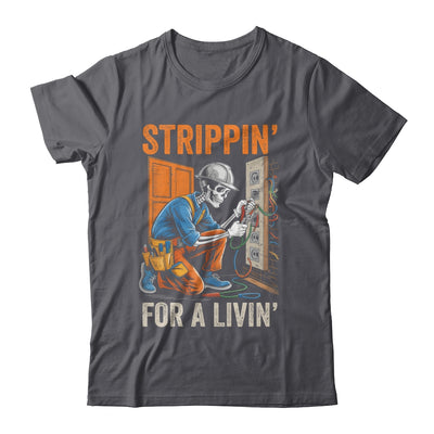 Trippin' For A Livin' Funny Skeleton Electrician Lover Shirt & Hoodie | teecentury