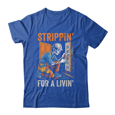 Trippin' For A Livin' Funny Skeleton Electrician Lover Shirt & Hoodie | teecentury