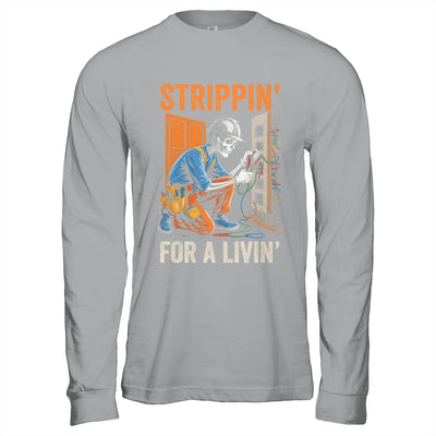 Trippin' For A Livin' Funny Skeleton Electrician Lover Shirt & Hoodie | teecentury