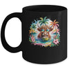 Tropical Highland Cow Summer Vibes Funny Beach Girls Women Mug | teecentury