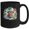 Tropical Highland Cow Summer Vibes Funny Beach Girls Women Mug | teecentury