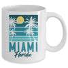 Tropical Summer Vacation Palm Trees Miami Beach Florida Mug | teecentury