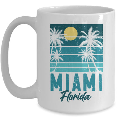 Tropical Summer Vacation Palm Trees Miami Beach Florida Mug | teecentury