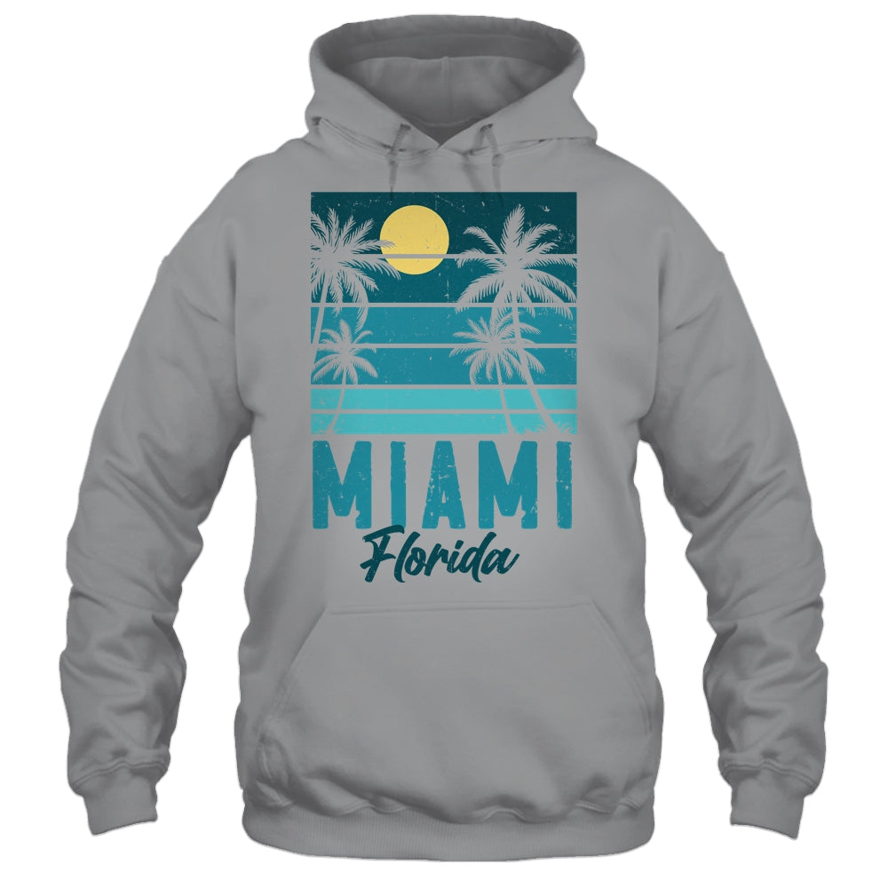 Tropical Summer Vacation Palm Trees Miami Beach Florida Shirt & Tank Top | teecentury