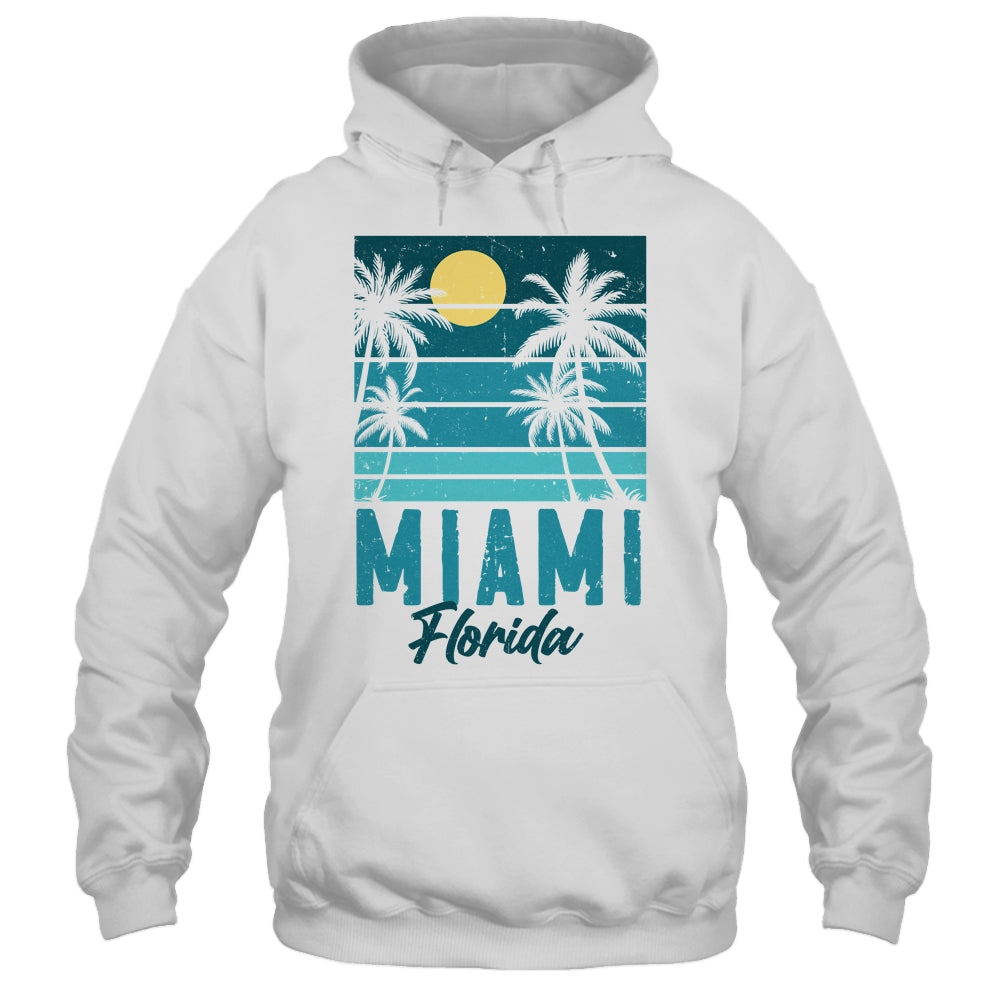 Tropical Summer Vacation Palm Trees Miami Beach Florida Shirt & Tank Top | teecentury