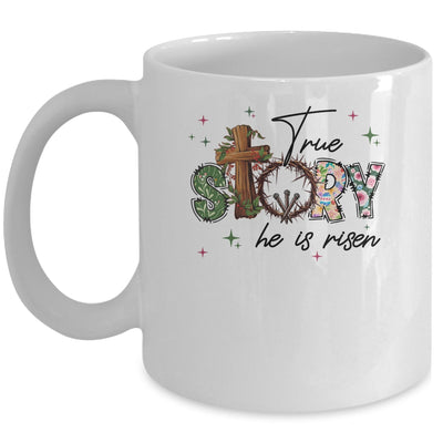 True Story He Is Risen Retro Easter Vintage Easter Christian Mug | teecentury