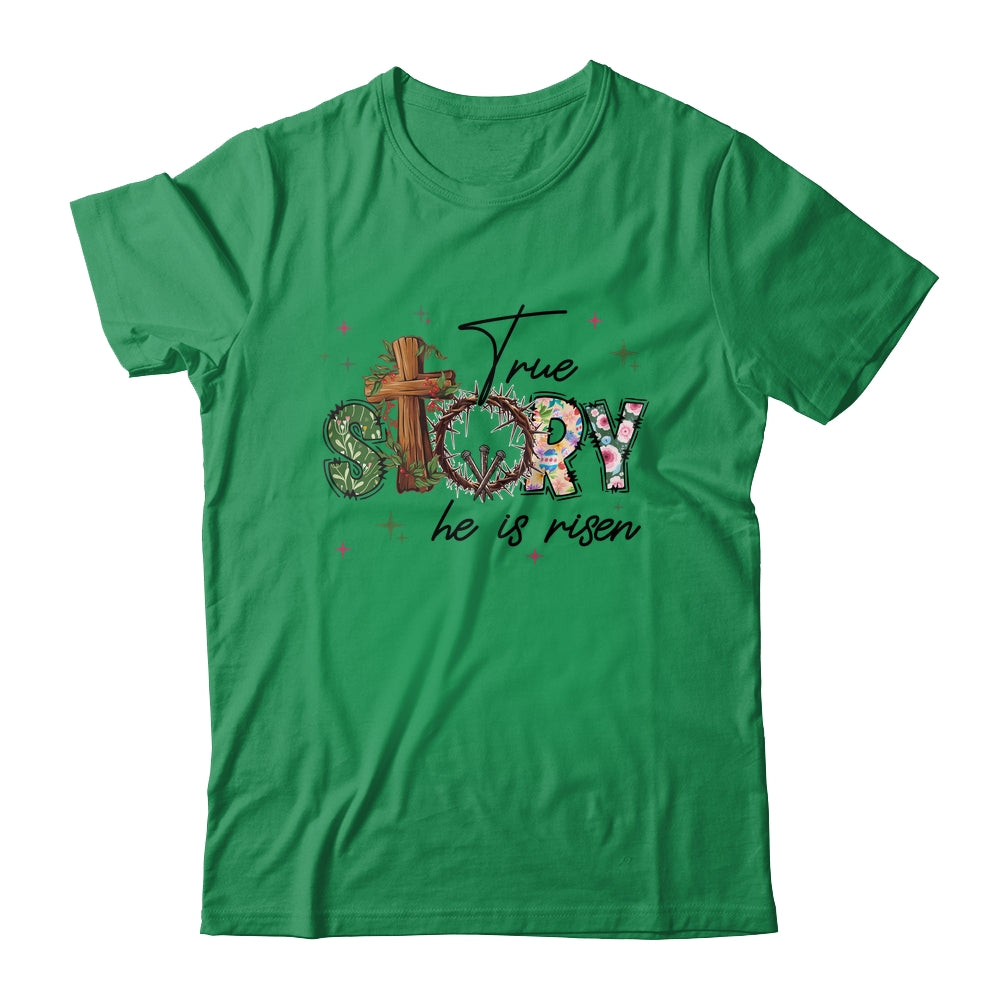 True Story He Is Risen Retro Easter Vintage Easter Christian Shirt & Sweatshirt | teecentury