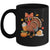 Turkey Drinking Coffee Bow Thanksgiving Womens Turkey Day Mug | teecentury