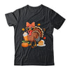 Turkey Drinking Coffee Bow Thanksgiving Womens Turkey Day Shirt & Sweatshirt | teecentury