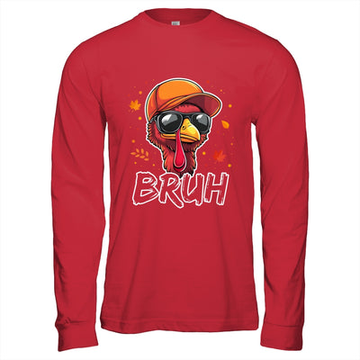 Turkey Face Thanksgiving Bruh Meme Boys Men Turkey Funny Shirt & Hoodie | teecentury