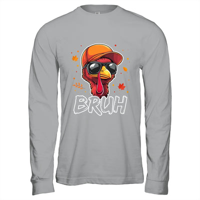 Turkey Face Thanksgiving Bruh Meme Boys Men Turkey Funny Shirt & Hoodie | teecentury